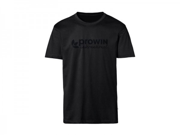 Herren/Unisex T-Shirt Schwarz mit proWIN-Logo Schwarz Matt